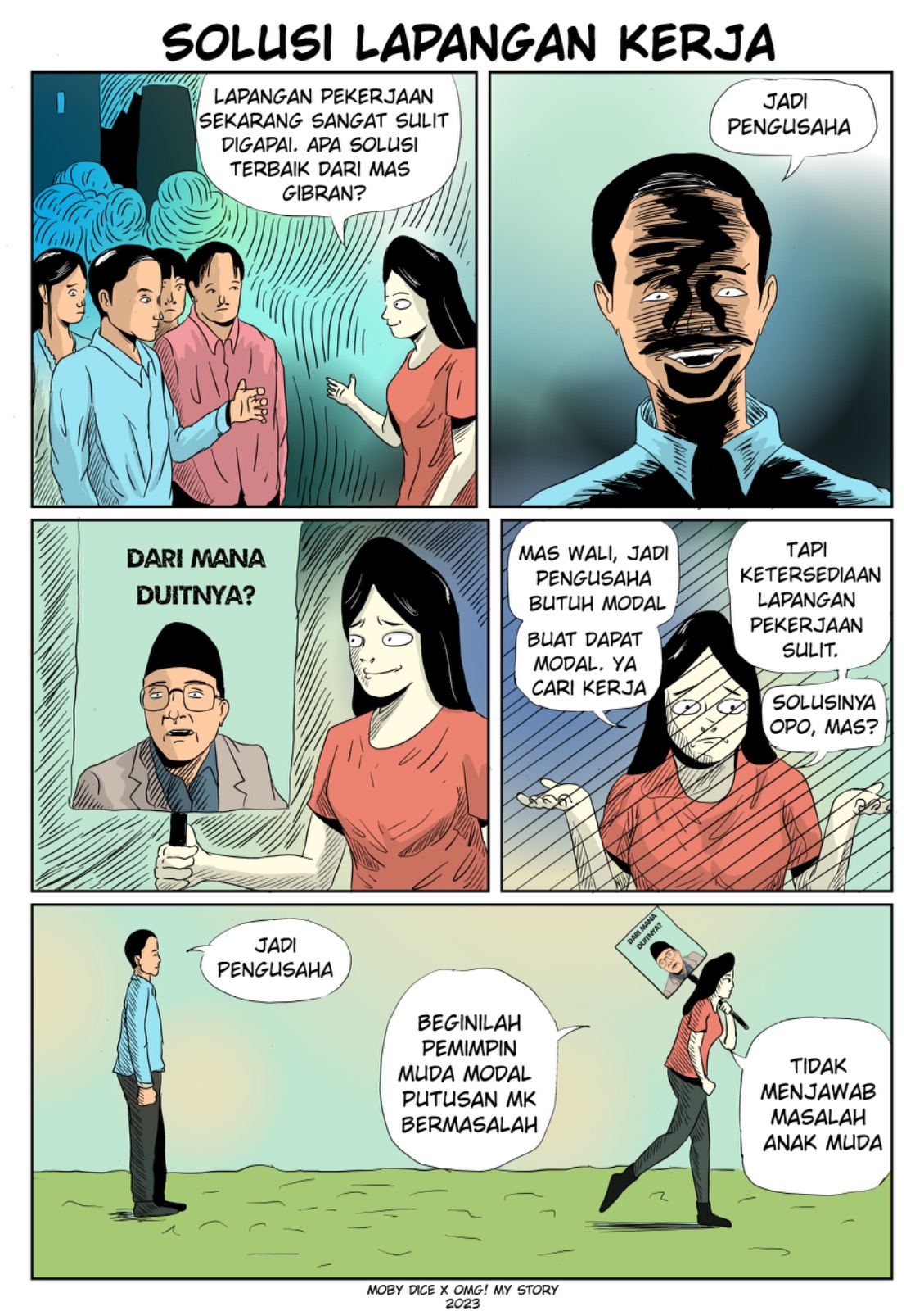 Solusi lapangan kerja menurut gibran saat ditanya tetang lapangan kerja yang begitu sulit saat ini